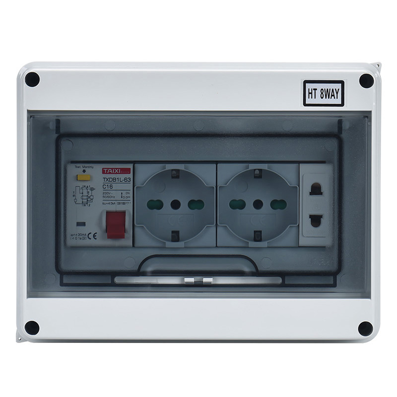 HTS Waterproof Socket Box IP65 With MCB RCBO Circuit Breaker